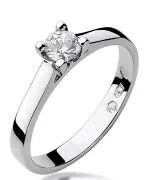 Pierścionek Bonore Elegant Stintinoz białego złota próby 585 z diamentem 0,3 ct