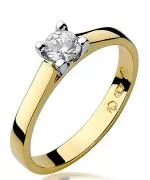 Pierścionek Bonore Elegant Nuvoleraze złota próby 585 z diamentem 0,3 ct