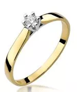 Pierścionek Bonore Simple Stazzanoze złota próby 585 z diamentem 0,1 ct