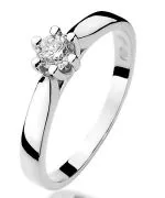 Pierścionek Bonore Elegant Torralbaz białego złota próby 585 z diamentem 0,3 ct