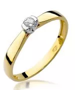 Pierścionek Bonore Simple Trevilleze złota próby 585 z diamentem 0,08 ct