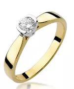 Pierścionek Bonore Elegant Paspardoze złota próby 585 z diamentem 0,3 ct
