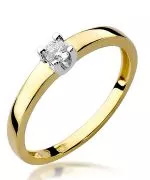 Pierścionek Bonore Simple Coggiolaze złota próby 585 z diamentem 0,1 ct