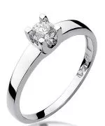 Pierścionek Bonore Elegant Torgnonz białego złota próby 585 z diamentem 0,25 ct