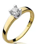 Pierścionek Bonore Elegant Chiudunoze złota próby 585 z diamentem 0,25 ct