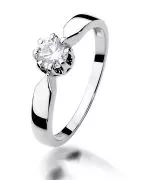 Pierścionek Bonore Elegant Baradiliz białego złota próby 585 z diamentem 0,4 ct