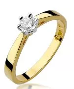 Pierścionek Bonore Elegant Cornalbaze złota próby 585 z diamentem 0,25 ct