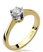 Pierścionek Bonore Elegant Marchenoze złota próby 585 z diamentem 0,3 ct