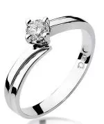 Pierścionek Bonore Elegant Bajardoz białego złota próby 585 z diamentem 0,25 ct