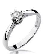 Pierścionek Bonore Elegant Cagliariz białego złota próby 585 z diamentem 0,3 ct