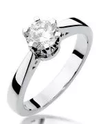 Pierścionek Bonore Elegant Frossascoz białego złota próby 585 z diamentem 1 ct