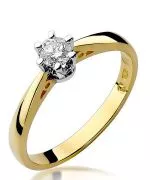 Pierścionek Bonore Elegant Ghisalbaze złota próby 585 z diamentem 0,25 ct