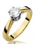 Pierścionek Bonore Elegant Isola D'Astize złota próby 585 z diamentem 1 ct