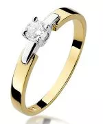 Pierścionek Bonore Elegant Grosottoze złota próby 585 z diamentem 0,2 ct