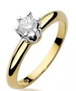 Pierścionek Bonore Elegant Arena Poze złota próby 585 z diamentem 0,3 ct
