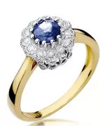 Pierścionek Bonore Midnight Recanatize złota próby 585 z tanzanitem 0,5 ct