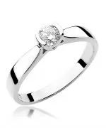 Pierścionek Bonore ze Złota próby 585 z diamentem 0,25 ct