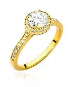 Pierścionek Bonore ze Złota próby 585 z diamentem 1,08 ct