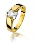 Pierścionek Bonore Elegant Caponagoze złota próby 585 z diamentem 0,5 ct