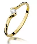 Pierścionek Bonore Midnight Verbaniaze złota próby 585 z diamentem 0,09 ct