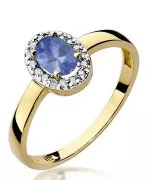 Pierścionek Bonore Midnight Lapedonaze złota próby 585 z tanzanitem 0,4 ct