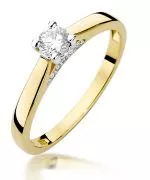 Pierścionek Bonore Elegant Ceranovaze złota próby 585 z diamentem 0,25 ct