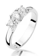 Pierścionek Bonore Crystal Breganoz białego złota próby 585 z diamentem 0,25 ct