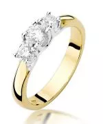 Pierścionek Bonore Crystal Cogliateze złota próby 585 z diamentem 0,25 ct