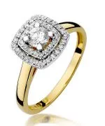 Pierścionek Bonore Crystal Giussanoze złota próby 585 z diamentem 0,3 ct