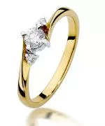 Pierścionek Bonore Midnight Garlascoze złota próby 585 z diamentem 0,25 ct