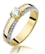 Pierścionek Bonore Crystal Macherioze złota próby 585 z diamentem 0,25 ct