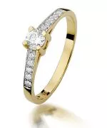 Pierścionek Bonore Crystal Roncelloze złota próby 585 z diamentem 0,3 ct
