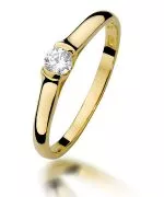 Pierścionek Bonore Elegant Cirimidoze złota próby 585 z diamentem 0,15 ct