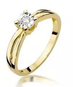Pierścionek Bonore Midnight La Salleze złota próby 585 z diamentem 0,08 ct