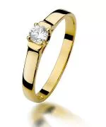Pierścionek Bonore Elegant Basiglioze złota próby 585 z diamentem 0,18 ct