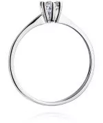 Pierścionek Bonore Elegant Cerialez białego złota próby 585 z diamentem 0,23 ct