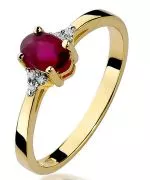Pierścionek Bonore Simple San Leonardoze złota próby 585 z rubinem 0,6 ct