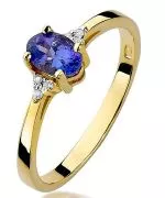 Pierścionek Bonore Midnight Carassaize złota próby 585 z tanzanitem 0,4 ct