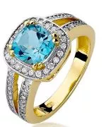 Pierścionek Bonore Crystal Pietracamelaze złota próby 585 z topazem 2,6 ct