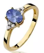 Pierścionek Bonore Midnight Amandolaze złota próby 585 z tanzanitem 0,7 ct