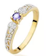 Pierścionek Bonore Midnight Lubrianoze złota próby 585 z tanzanitem 0,1 ct