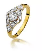 Pierścionek Bonore Crystal Bubbianoze złota próby 585 z diamentem 0,1 ct