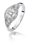 Pierścionek Bonore Crystal Nissoriaz białego złota próby 585 z diamentem 0,1 ct