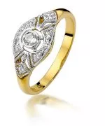Pierścionek Bonore Crystal Cambiagoze złota próby 585 z diamentem 0,1 ct