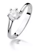 Pierścionek Bonore Elegant Villamarz białego złota próby 585 z diamentem 0,5 ct