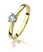 Pierścionek Bonore Simple Bagnascoze złota próby 585 z diamentem 0,05 ct