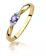 Pierścionek Bonore Midnight Tuscaniaze złota próby 585 z tanzanitem 0,15 ct