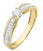 Pierścionek Bonore Crystal Casarileze złota próby 585 z diamentem 0,08 ct