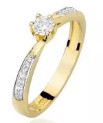 Pierścionek Bonore Crystal Cislianoze złota próby 585 z diamentem 0,15 ct