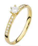 Pierścionek Bonore Crystal Corbettaze złota próby 585 z diamentem 0,1 ct